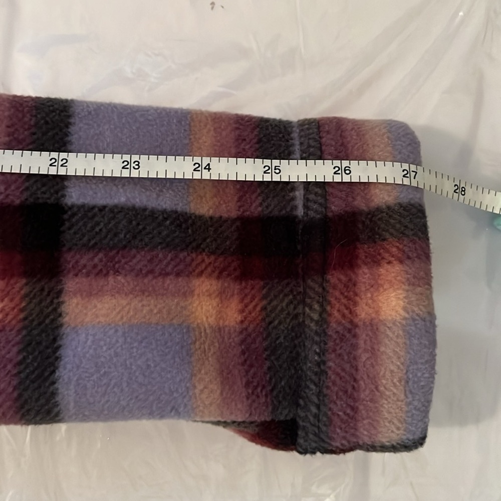 SAGE shacket women’s XXL purple checkered thick Sherpa-like lining - Picture 13 of 14